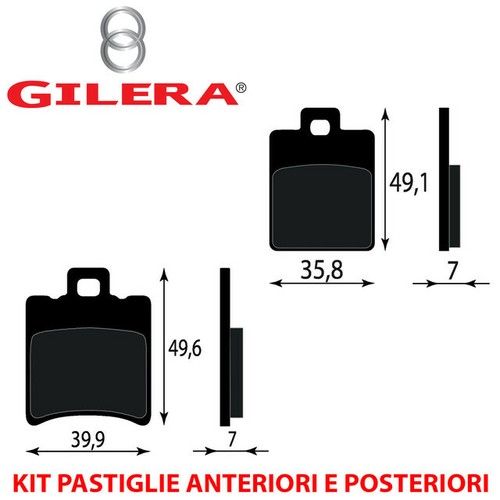 Kit pastiglie freno anteriori - pastiglie,