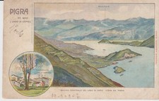 $CT/  PIGRA  (Como)-Bacino centrale del Lago di Como-Vista da Pigra -Viagg. 1907