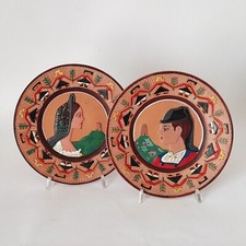 Coppia di piatti nuziali da