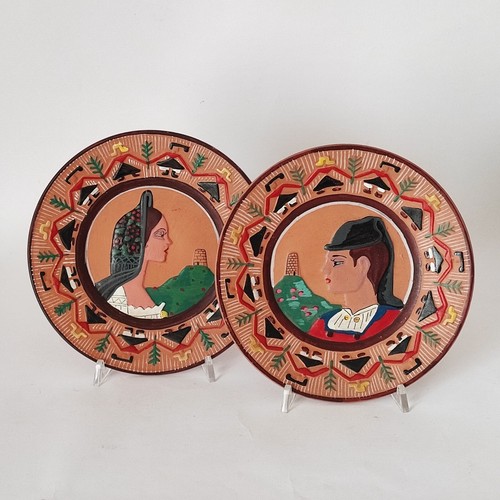 Pair wedding parade plates - pair, of