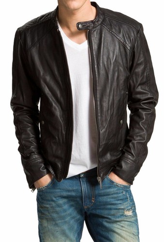 Giacca biker uomo elegante