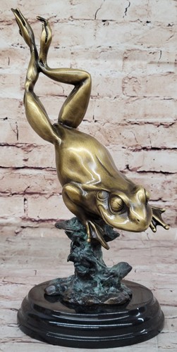 Vintage rana bronzo intagliato - bronzo,