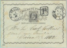 89596 - BRASILE - Storia postale - CARTOLINA CANCELLERIA # BP 11 Stampa privata 1886