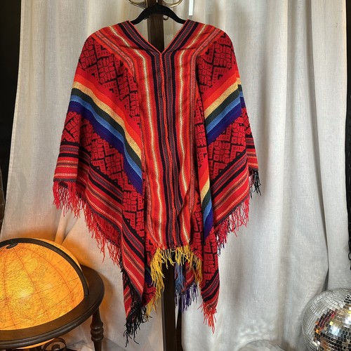 Poncho arcobaleno alpaca - in,
