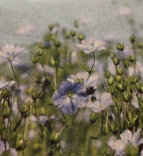 Tovaglia, Copri Tavola Lino 150x250 Cm Celeste Leggera Handmade Artigianale 