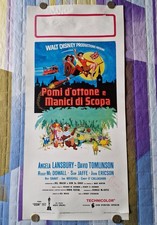 POMI D'OTTONE E MANICI DI SCOPA LOCANDINA ORIGINALE 1972 FILM Cult DISNEY NO DVD
