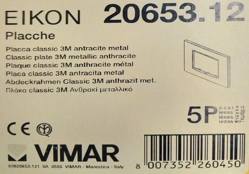 Box 5pz vimar eikon placca - eikon,
