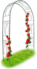 Arco per Rose Rampicanti, HLP 233X153X39 Cm, Decorazione Giardino, Sostegno per 