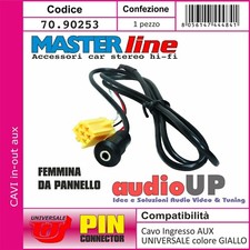 Kit INGRESSO AUX FEMMINA CONNETTORE GIALLO PER FIAT GRANDE PUNTO FINO AL 2012