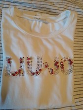 T-Shirt manica lunga bianca Liu Jo Bambina 7/8anni regalo vestito rosso 140cm