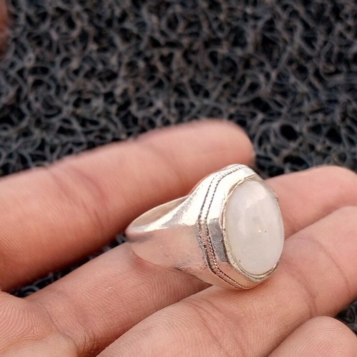 Anello pietra luna uomo - pietra, di