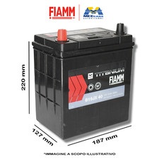 FIAMM BATTERIA 12 V 40 AH 300A B19JX40 7907096 + SX SENZA PIEDINO 187x127x220 mm