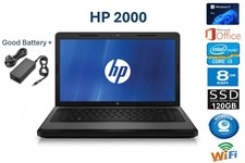 HP 2000 Laptop 120GB SSD 8GB