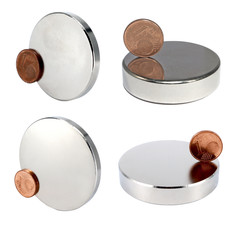 Magneti al neodimio N52 40 mm 50 mm dischi magnetici dischi super forti rotondi forti