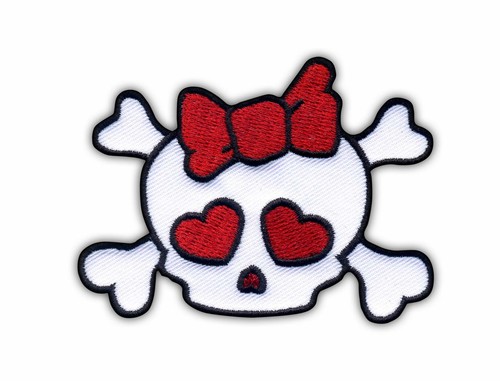 Patchion teschio colore rosso - patchion,