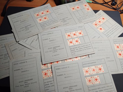 1940 lotto tessere croce - tessere,