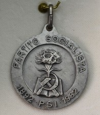 Medaglia partito socialista PSI 1982 con scatola Unoaerre