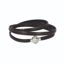 bracciale unisex pelle nera