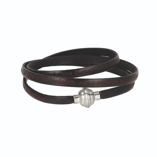 Bracciale unisex pelle nera - bracciale,