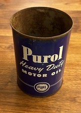 Olio motore vintage Purol resistente lattina da un quarto - vuoto