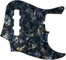 Battipenna personalizzato WD per Fender American Standard Jazz Bass #35 nero abalone