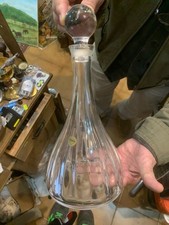 BOTTIGLIA VINO-ACQUA- CRISTALLO con incisione.Vintage '50/60