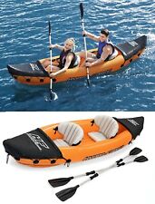 KAYAK CANOA BIPOSTO GONFIABILE CON PAGAIA 321 x 88 cm DOPPIO PVC SPORT ACQUATICI