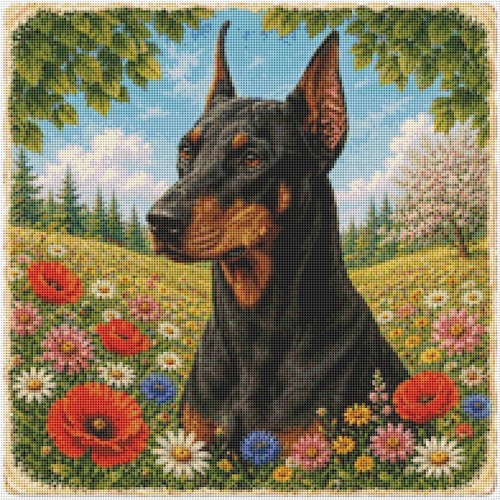 Dobermann cucciolo cane - dobermann, in