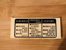 Honda CB500 Four Adesivo Decal Sticker Serbatoio Remember Souvenez Vous Achtung