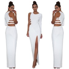 Abito lungo aperto Fasce nudo