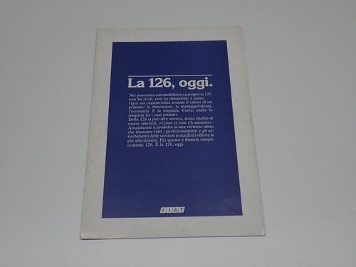 Fiat 126 brochure - 126, depliant