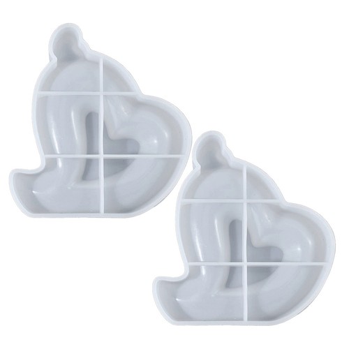 Pcs stampo cuore - 2, silicone