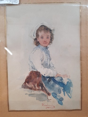 Acquerello profilo bimba - di,
