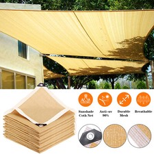 Telo Parasole 90% Grano Bordo Nastrato con Occhielli Rete Parasole Resistente UV