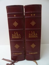 LA SACRA BIBBIA GARZANTI 2 VOLUMI CON COFANETTI ACQUEFORTI DI REMBRANDT-FR-H8