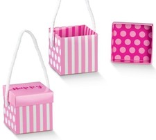 Scatolina portadolci porta caramelle con cordoncino ROSA HAPPY feste e p 0LEI