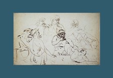 Luigi Sabatelli 1772-1850. École Italienne. "Scène avec Dante."