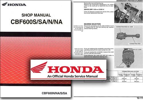 Honda cbf600 manuale officina - cbf600,