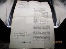 RISORGIMENTO SICILIA - documento GUARDIA NAZIONALE 15/5/1861 CALTANISSETTA