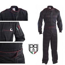 TUTA NERA DA LAVORO MECCANICO CARROZZIERE AUTO PILOTA KART MOTO AMATORIALE