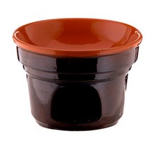 OFFERTA 4 FORNELLINI BAGNA CAUDA CM 14 BRUNA TERRE D'UMBRIA CERAMICO