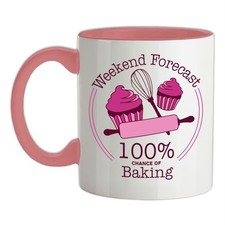 Weekend Forecast Cottura Al Forno - Tazza IN Ceramica - Bake Torta Panificio