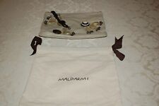 Maliparmi, Borsa a busta, Pelle, Bianco ghiaccio, Applicazioni, Custodia, usata