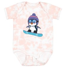 Body Inktastic Snowboard Pinguino Bambino Invernale Snowboard Pezzo Unico Neonato