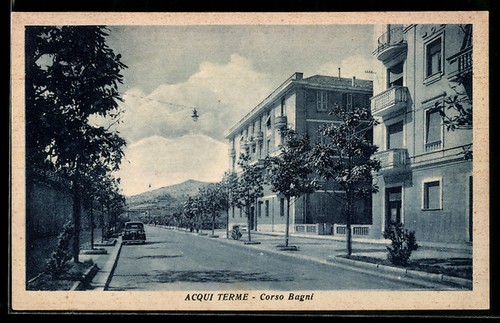 Cartolina acqui terme corso - terme,,