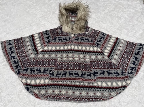 Poncho con cappuccio - , in