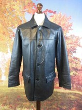 Giacca in vera pelle nera. UK