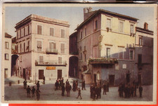 CARTOLINA  ORTE FP  VIAGGIATA 1935  PIAZZA VITT. EMANUELE ANIMATISSIMA