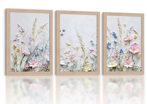 Quadro olio floreale con - quadro,