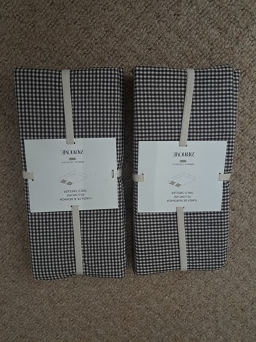 Zara gingham marrone bianco - marrone/bianco,